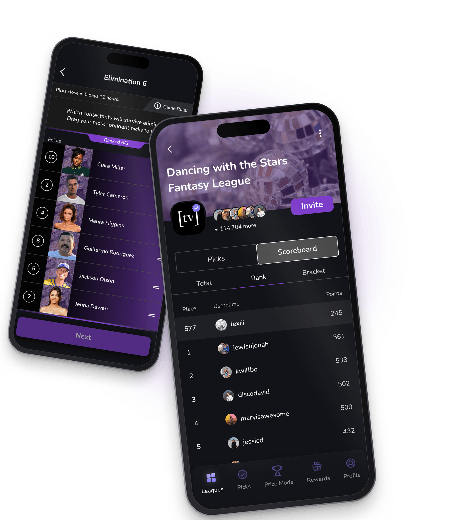 Bracketology App - Dancing with the Stars Fantasy League
